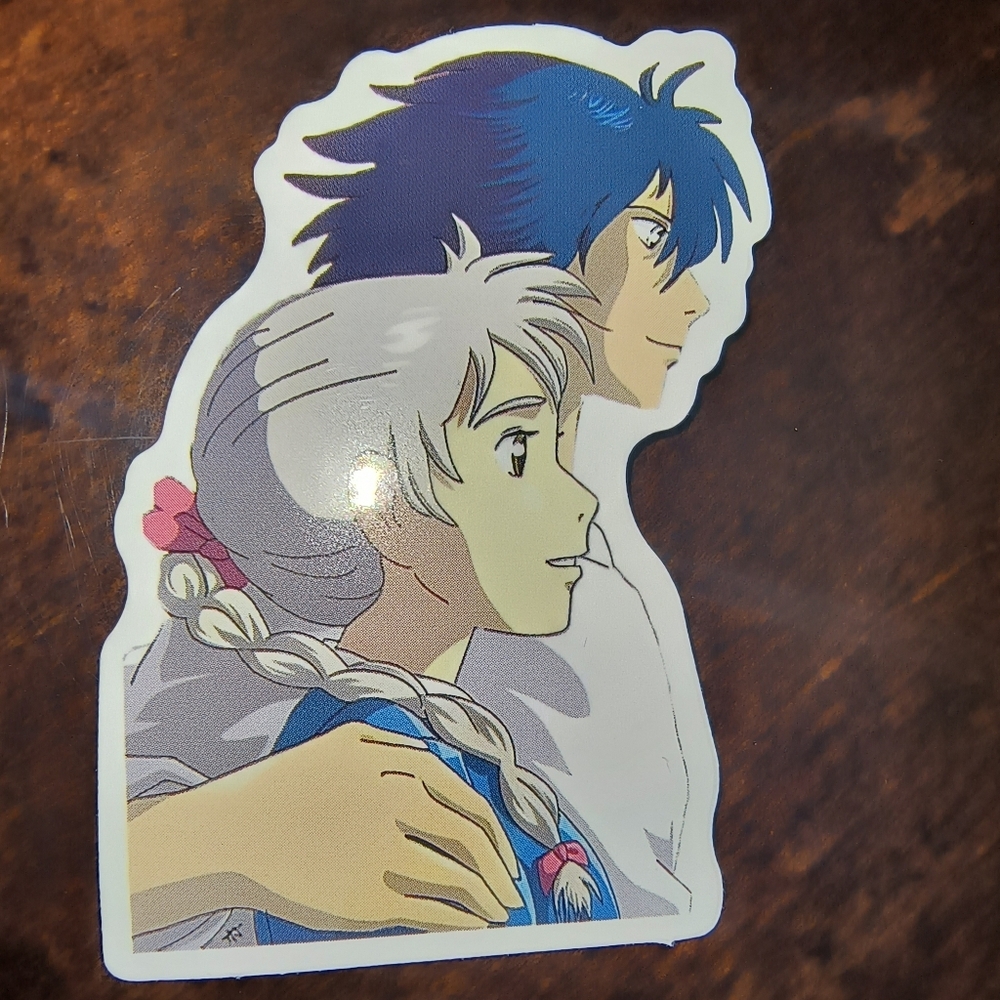 Blue & White Anime Couple Vinyl Sticker — Home Design Accent
